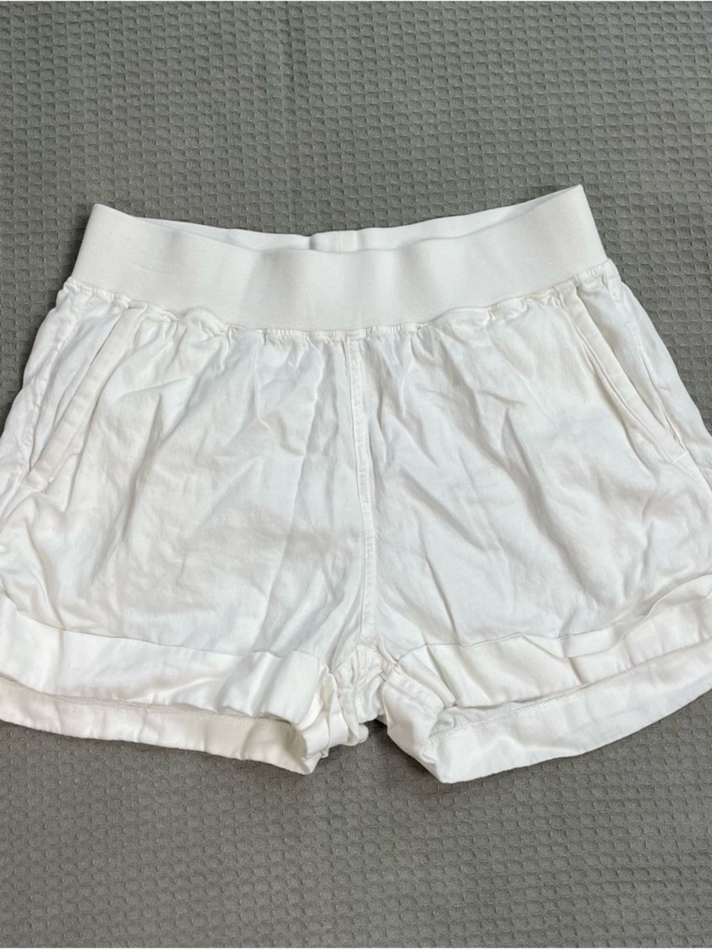 Faherty Arlie Day Linen Blend Shorts Small Womens White Coastal Resort
